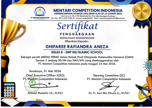Dokumentasi prestasi santri 2026 nomor 1
