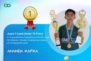 Santri BQ Juara 1 Young Climber Competitions 2024